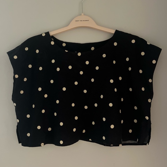 Navy Polka Dot Skirt Set (similar to Sezane Sophie Skirt set) - Picture 4 of 8